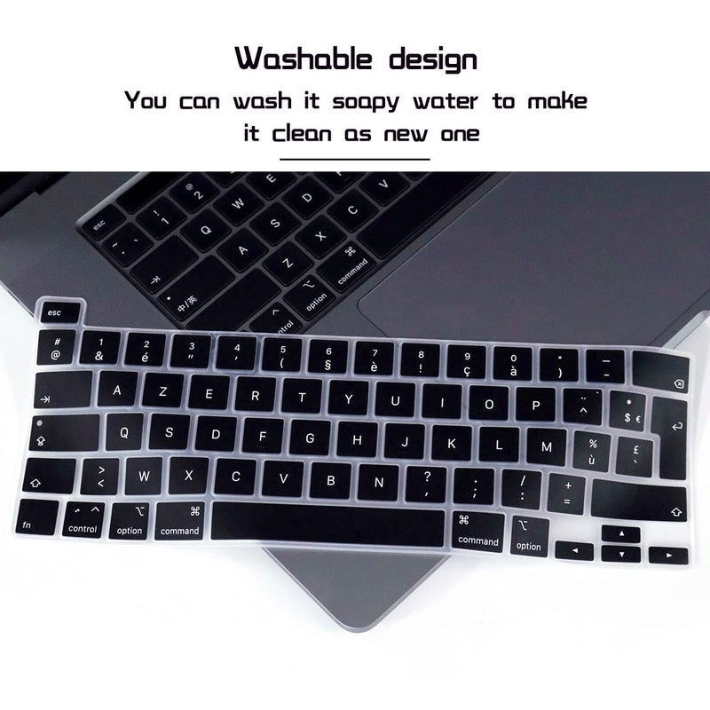 HRH French Language AZERTY Silicone Keyboard Cover Protector for MacBook Pro 13 inch 2020 (Model A2289 / A2251 / A2338 M1 Chip) and for MacBook Pro 16" 2019 (Model A2141),European Version - Image 5